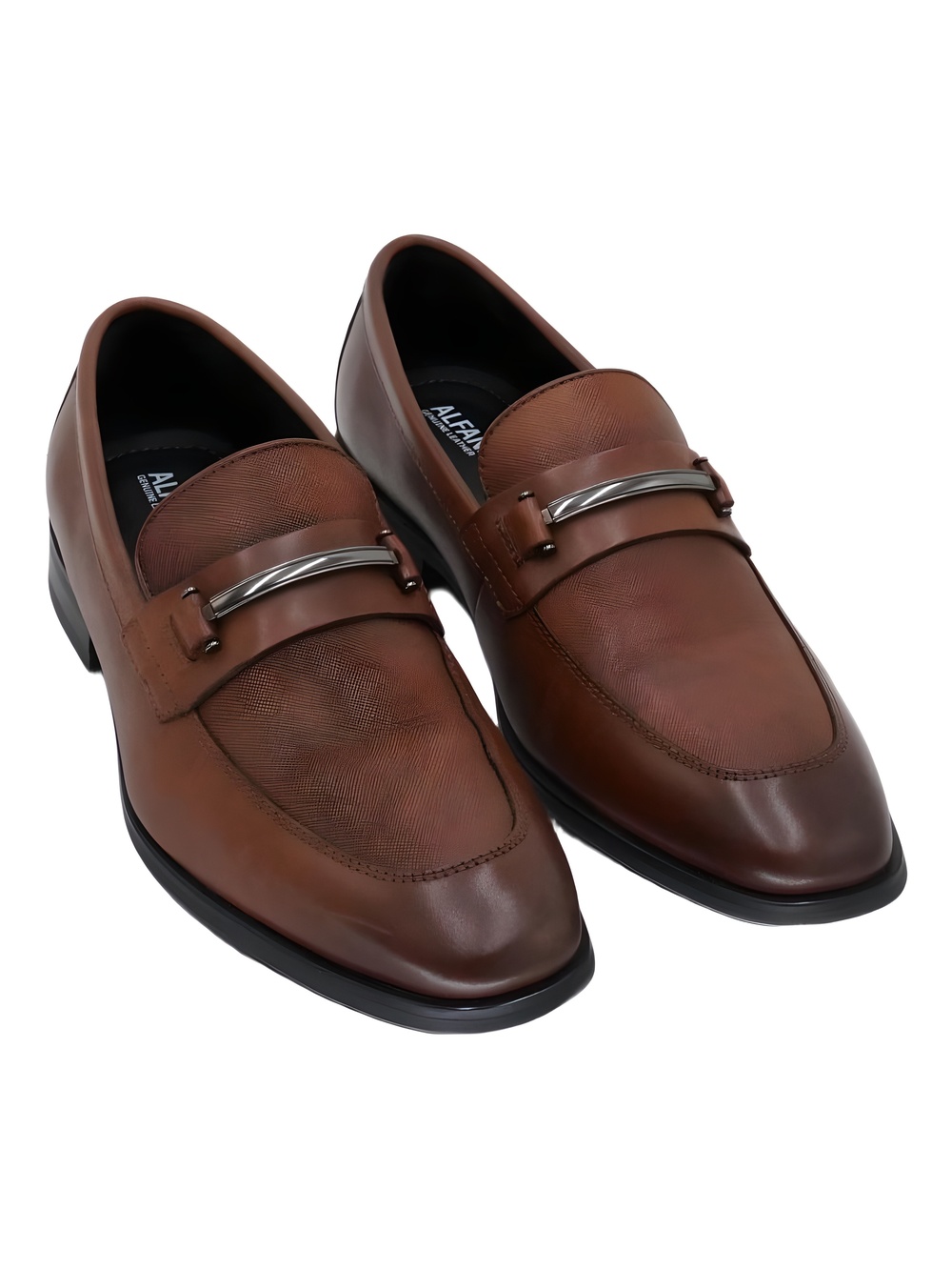 Alfani Mens Jennerrl Dark Tan Leather Bit Loafers Dress Shoes Size 10M